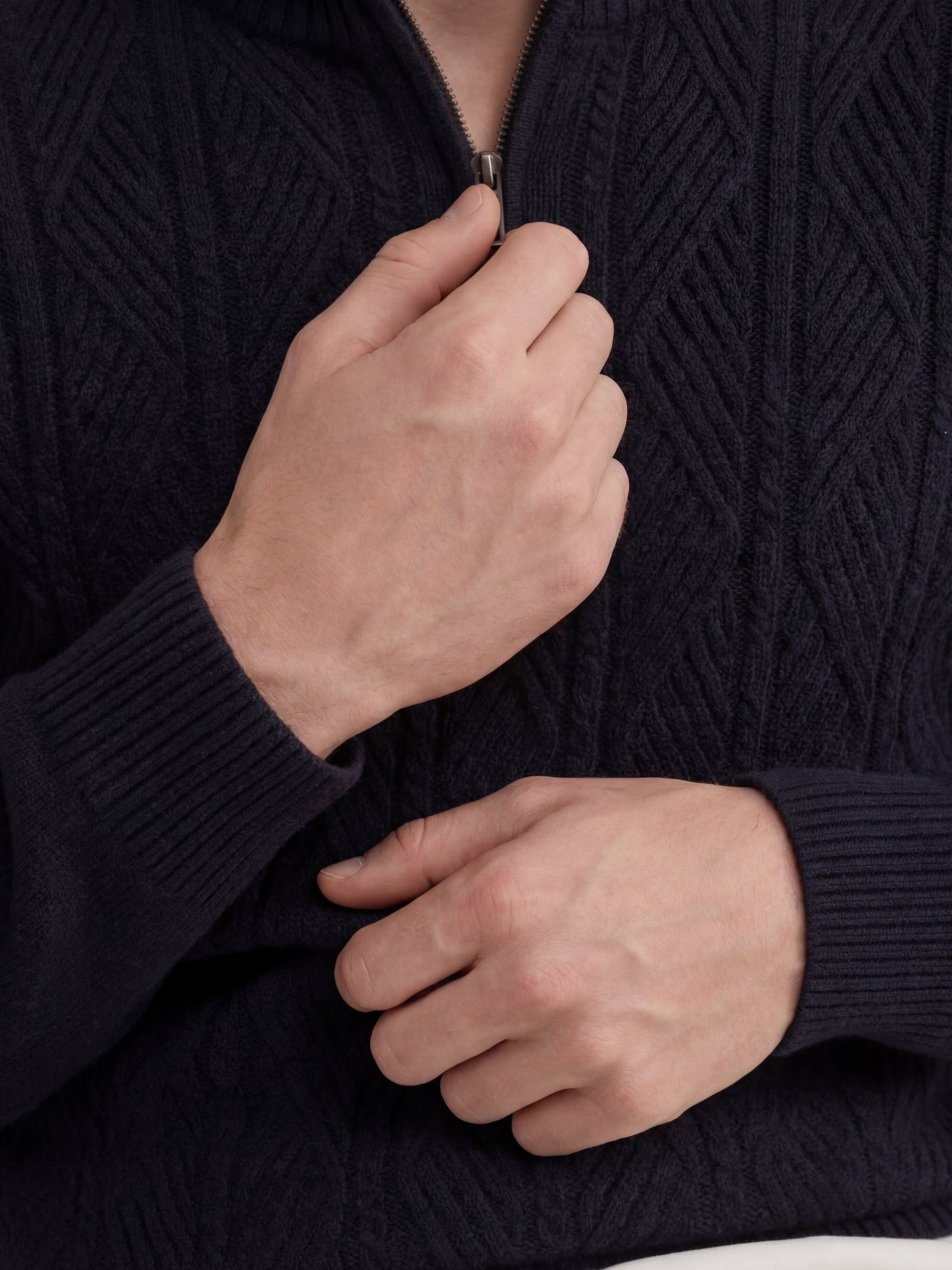 Argentario Half-Zip Knit Black