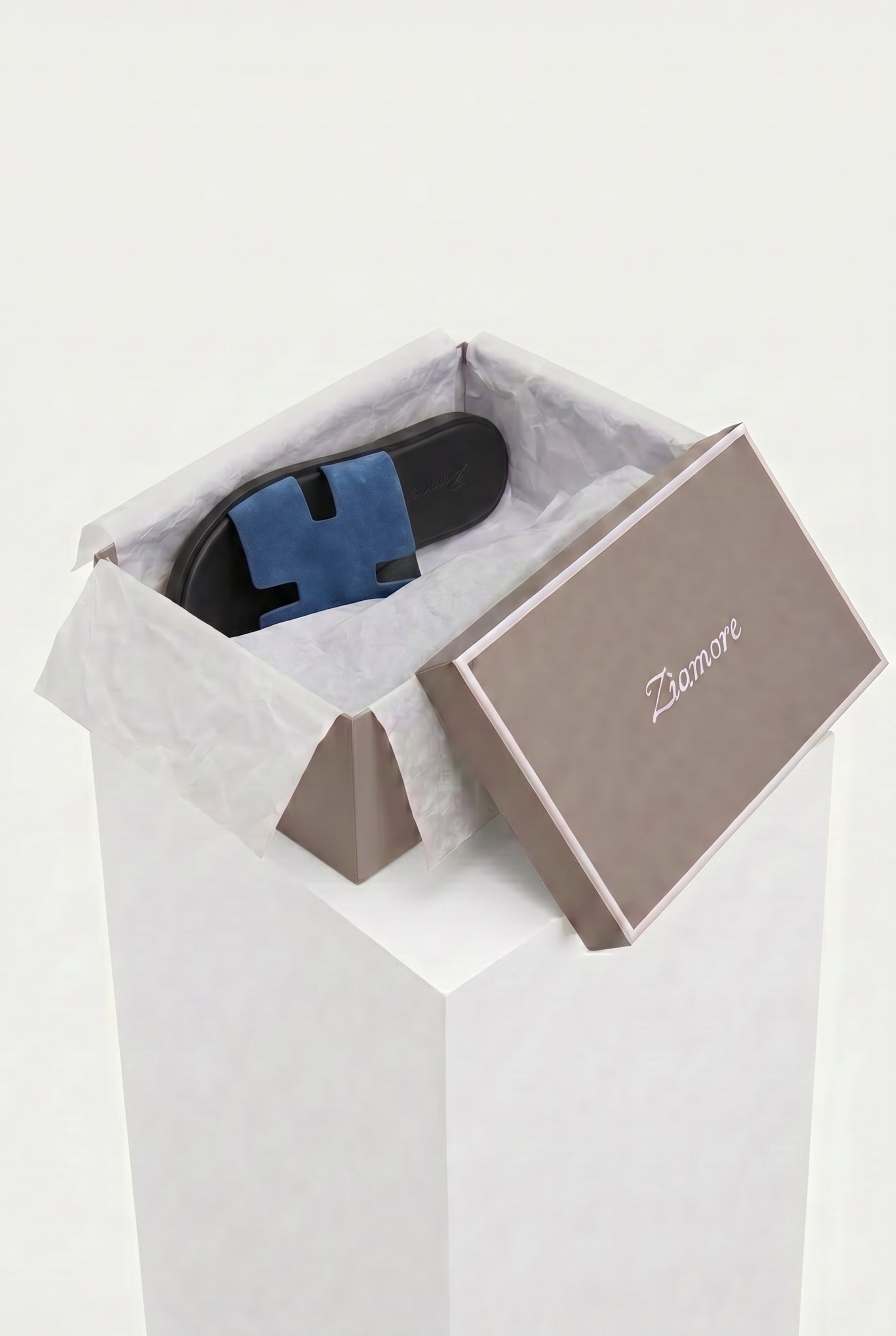 Capri Suède Slide Navy
