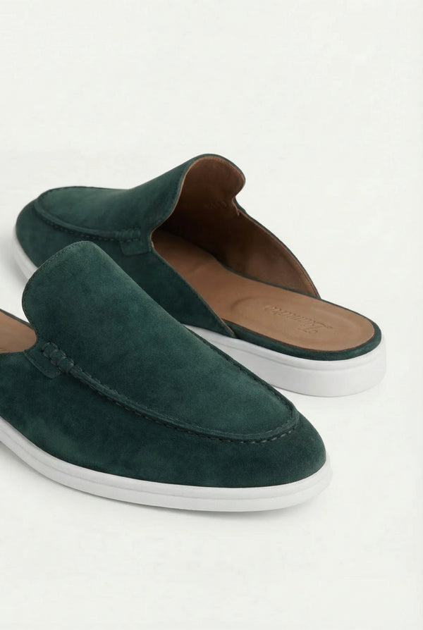 Yacht Suède Mule Forest Green