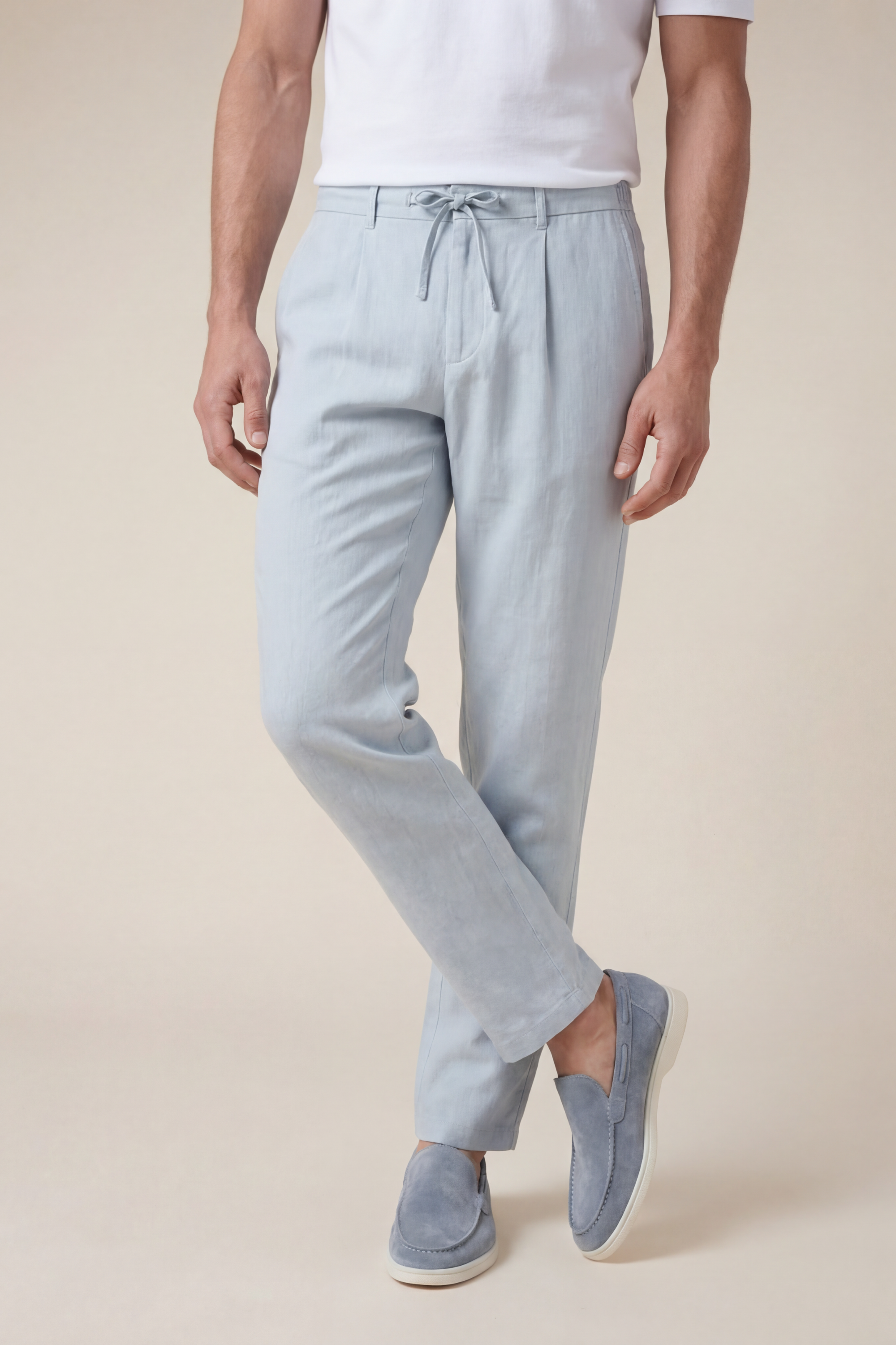 Amalfi Linen Trousers Blue