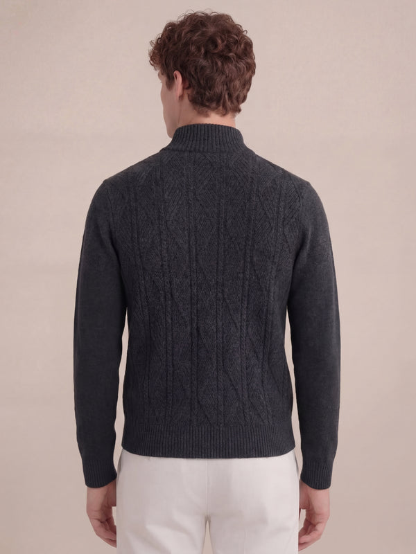 Argentario Half-Zip Knit Dark Grey