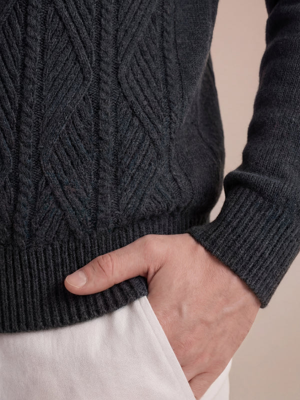 Argentario Half-Zip Knit Dark Grey