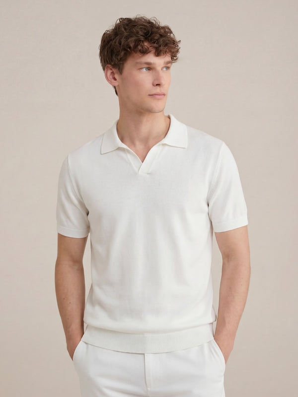 Brera Knit Polo White
