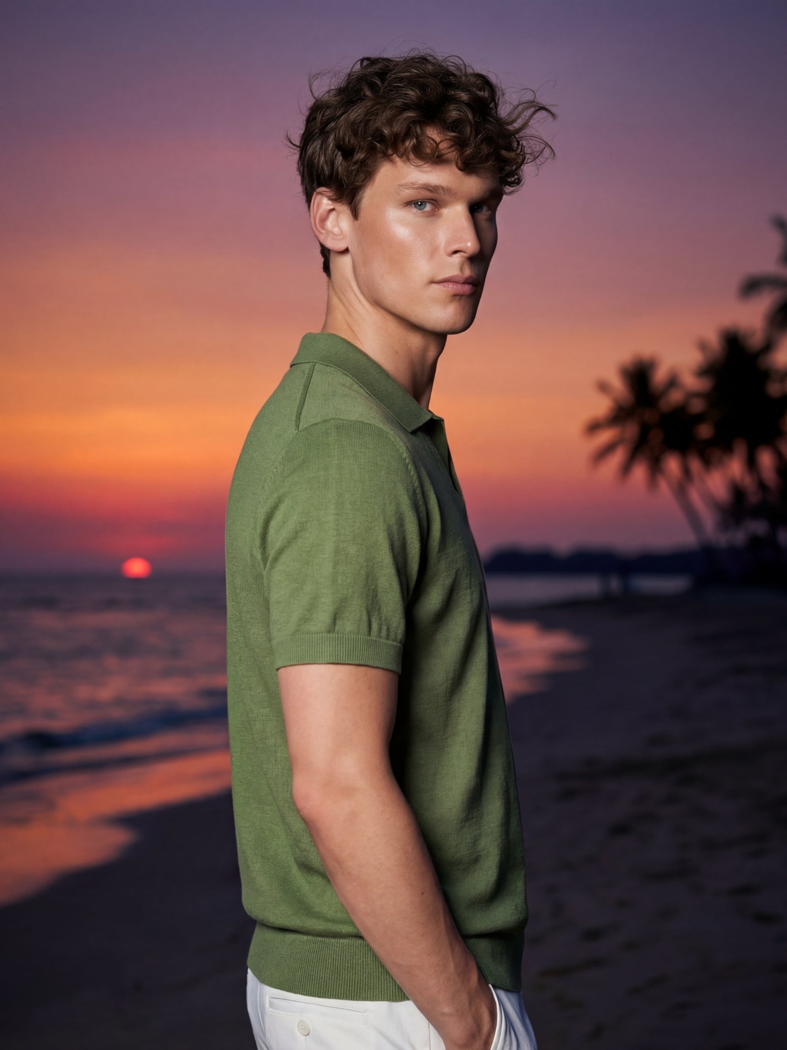 Brera Knit Polo Green