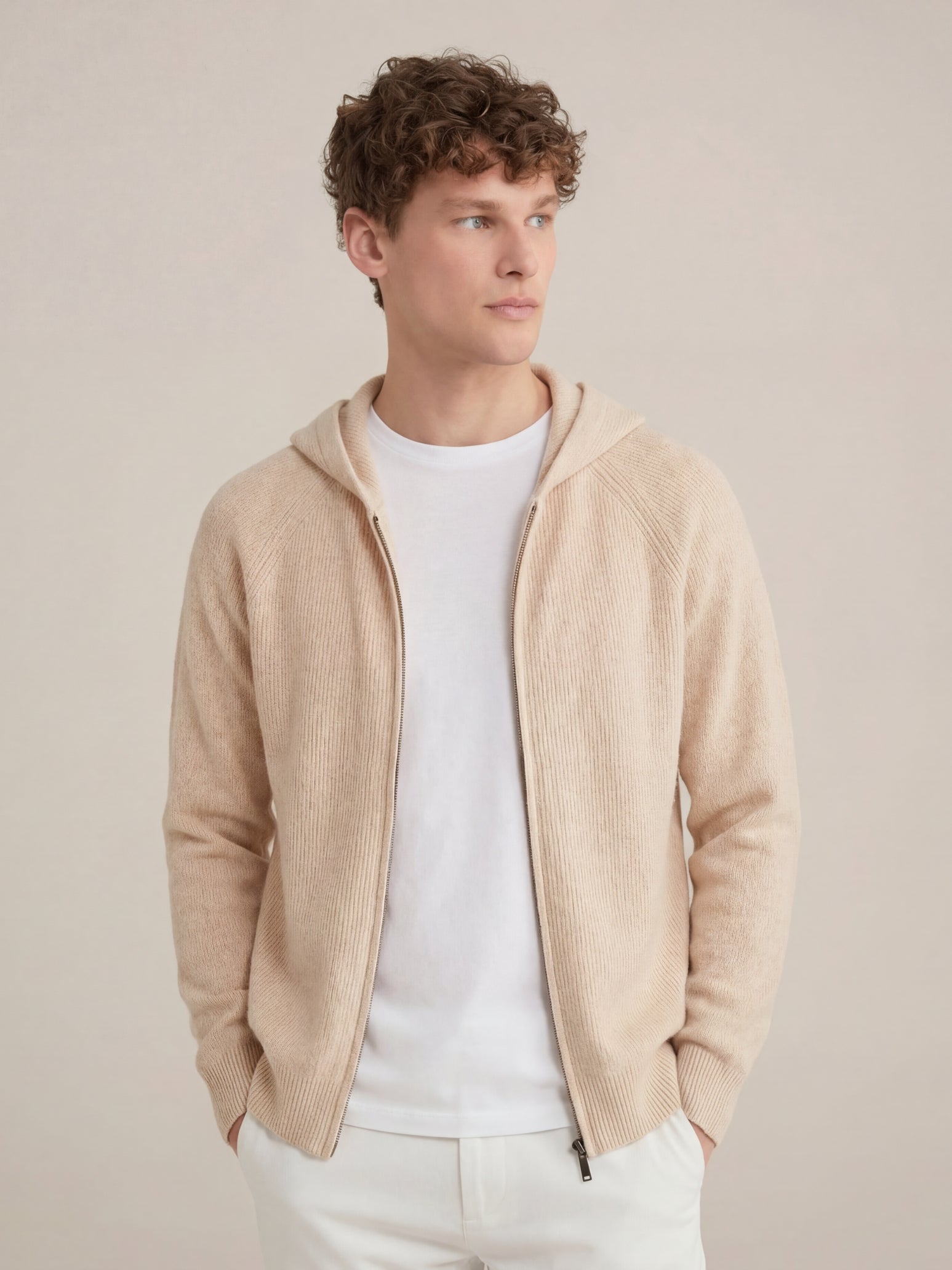 Cortina Knit Hoodie Beige