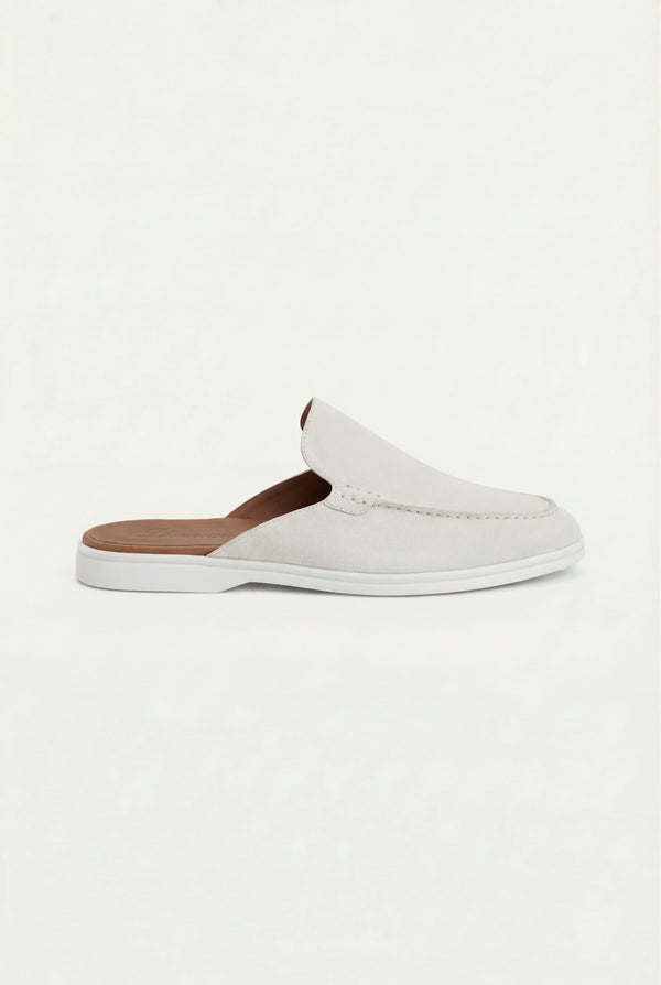 Yacht Suède Mule White
