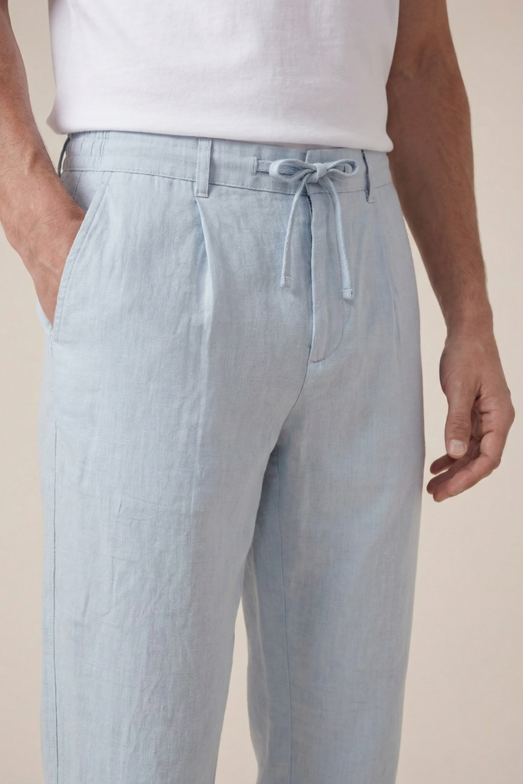 Amalfi Linen Trousers Blue