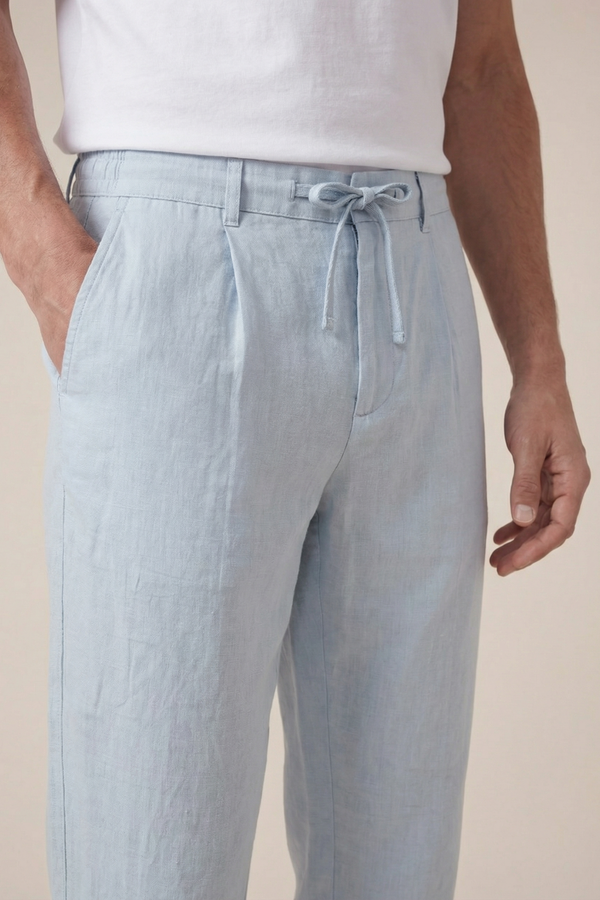 Amalfi Linen Trousers Blue