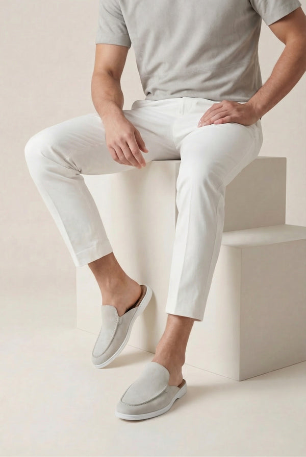 Yacht Suède Mule White