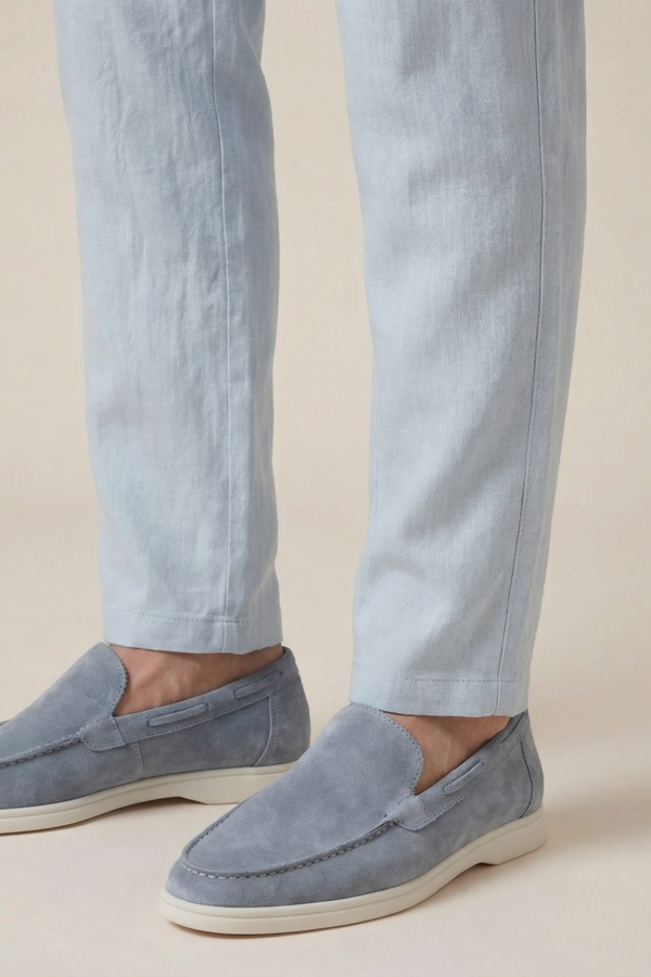 Amalfi Linen Trousers Blue