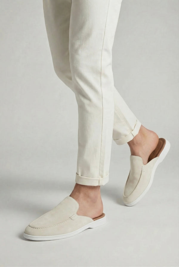 Yacht Suède Mule White