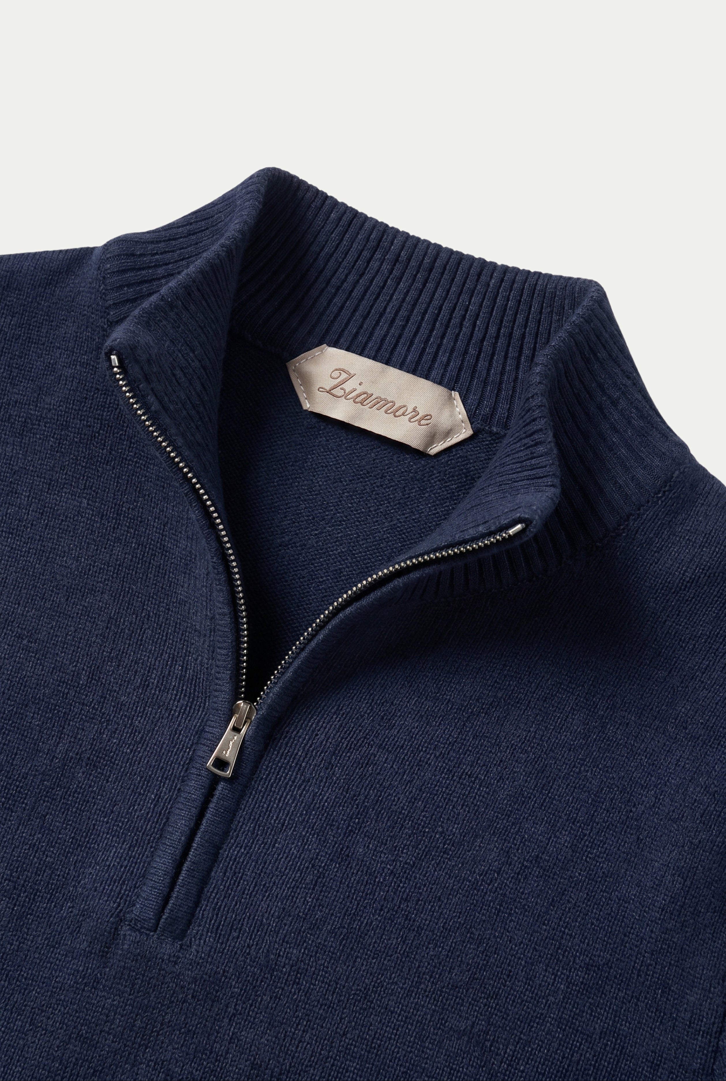Merino Quarter Zip Navy