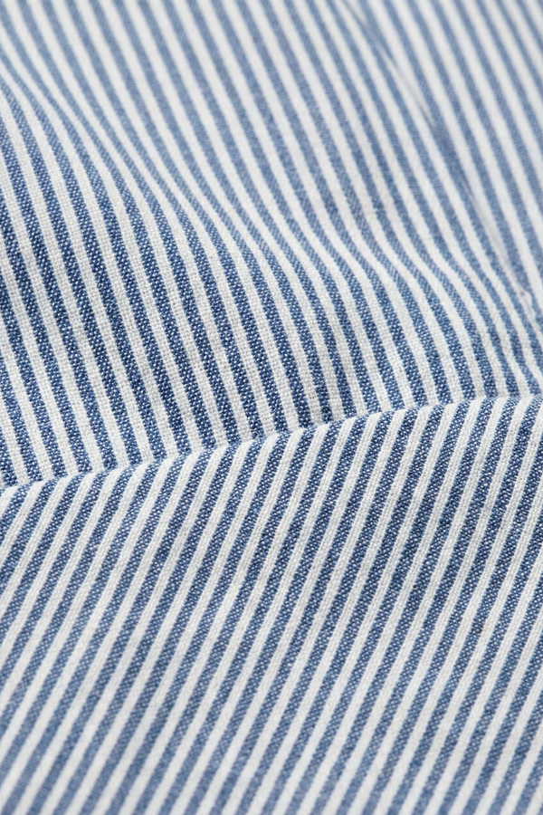 Seersucker Trousers Navy Blue