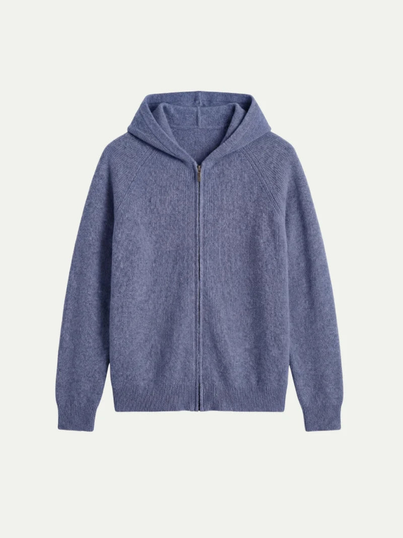 Cortina Knit Hoodie Blue