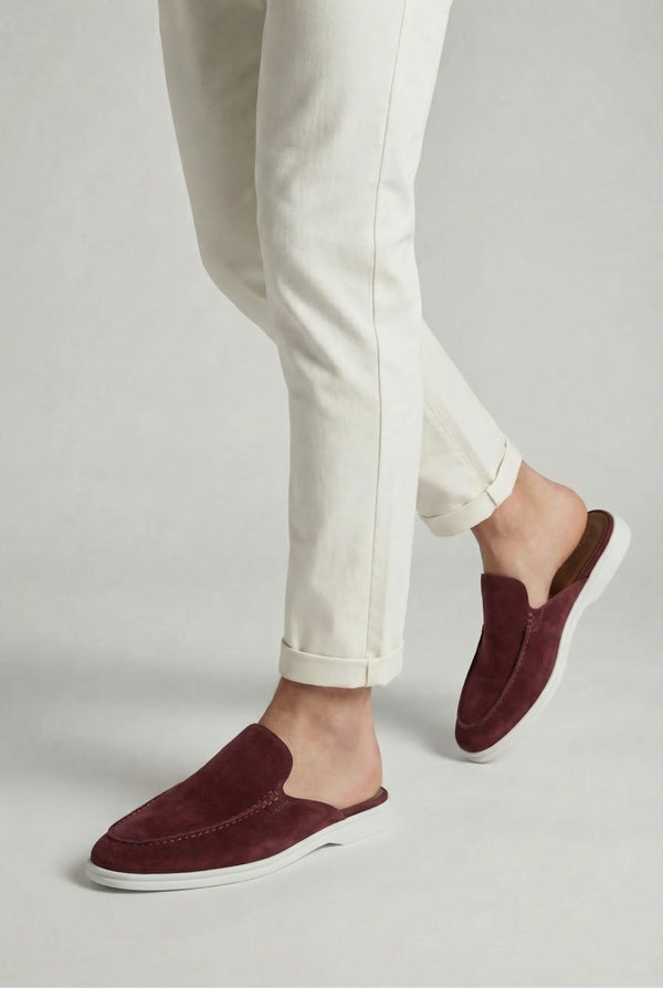 Yacht Suède Mule Burgundy