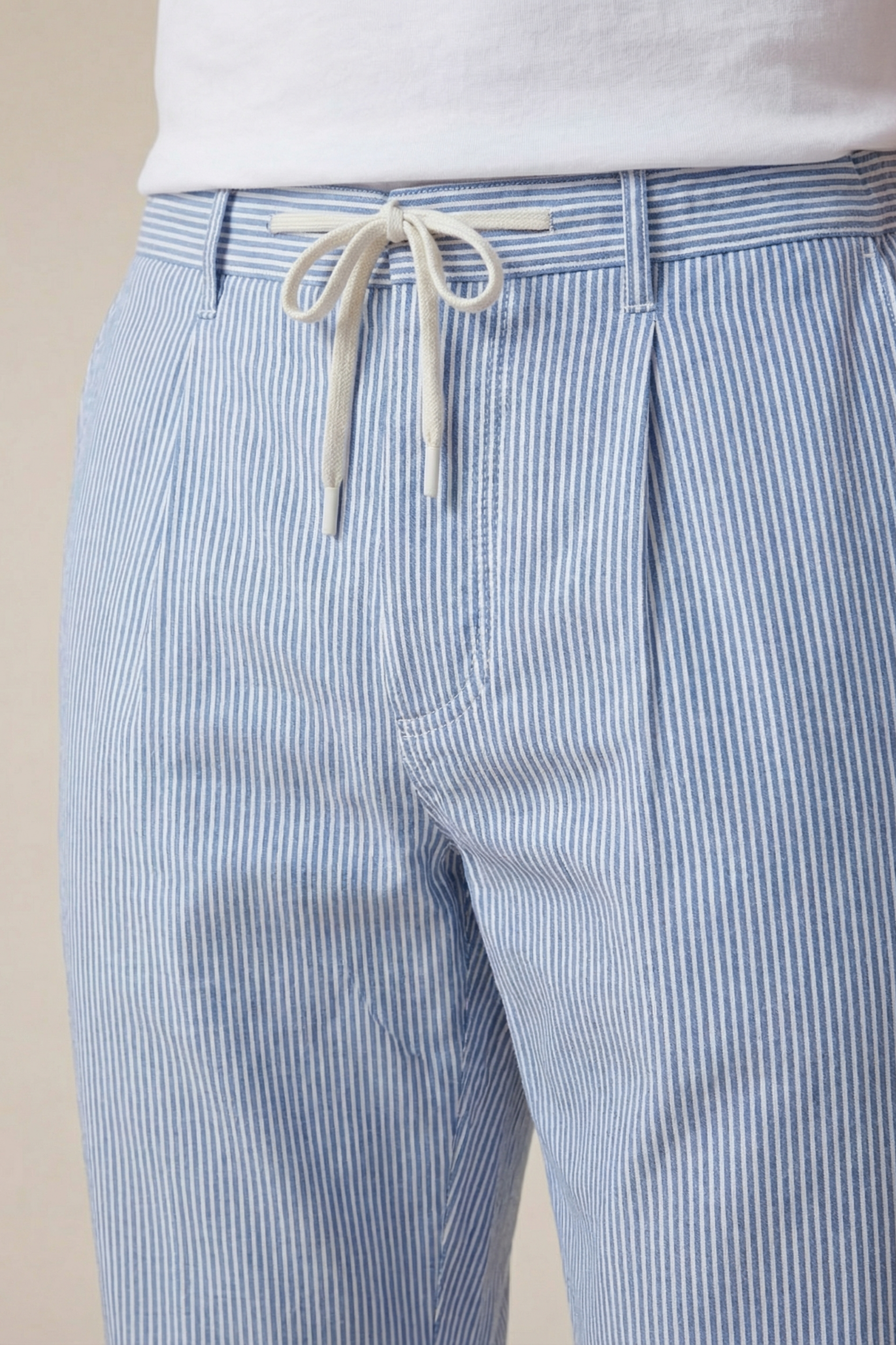 Seersucker Trousers Ocean Blue