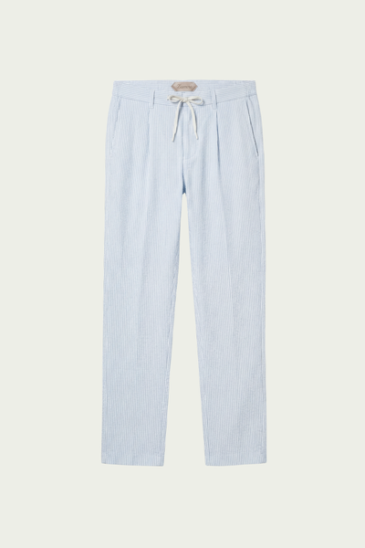 Seersucker Trousers Light Blue