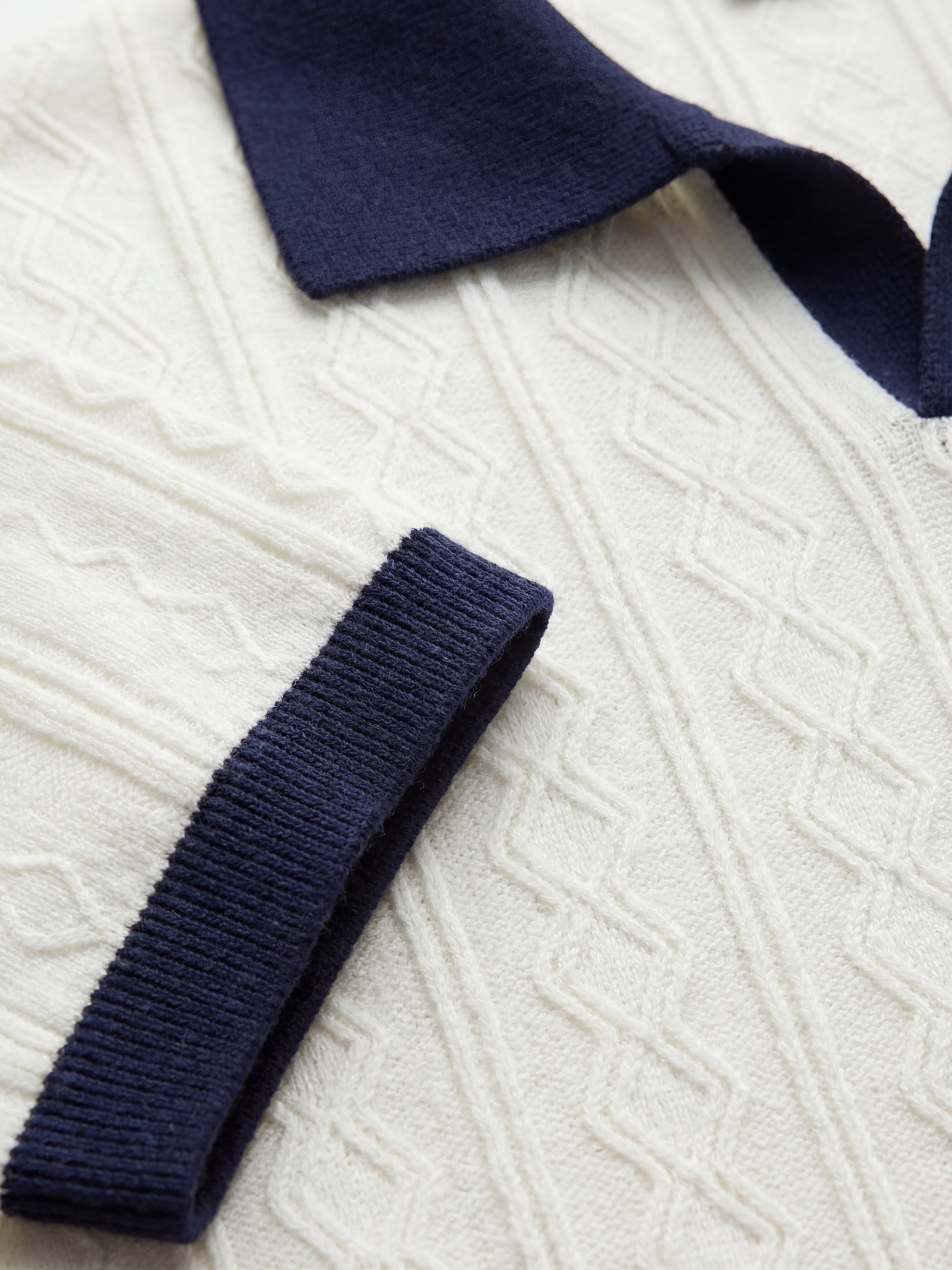 Cabo Knit Polo White