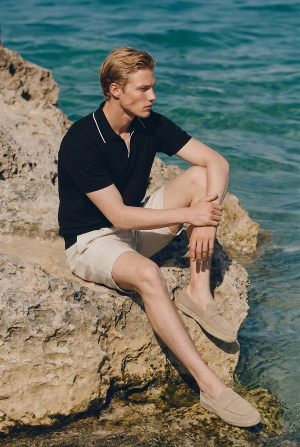 Paraggi Knit Polo Black