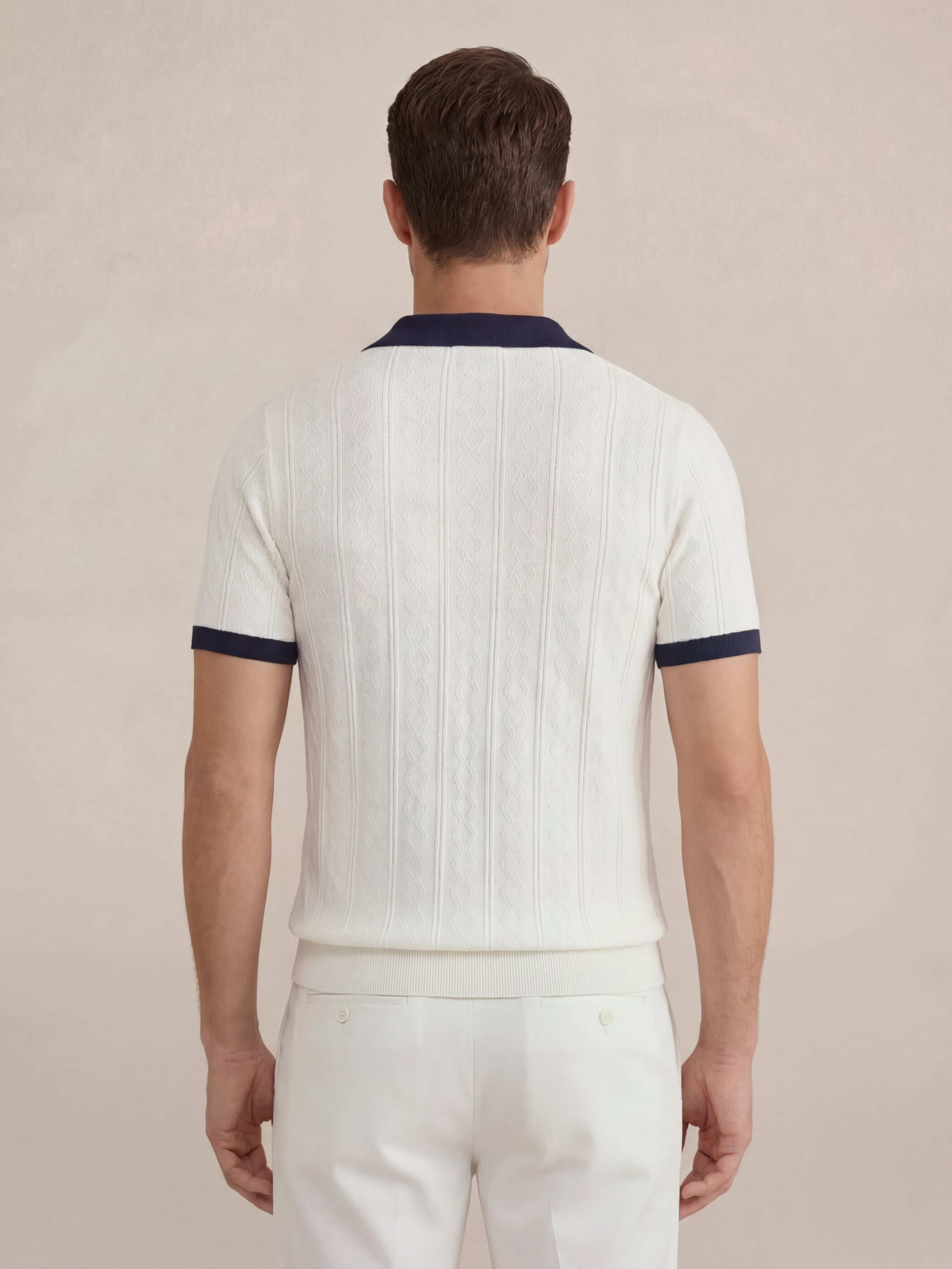 Cabo Knit Polo White