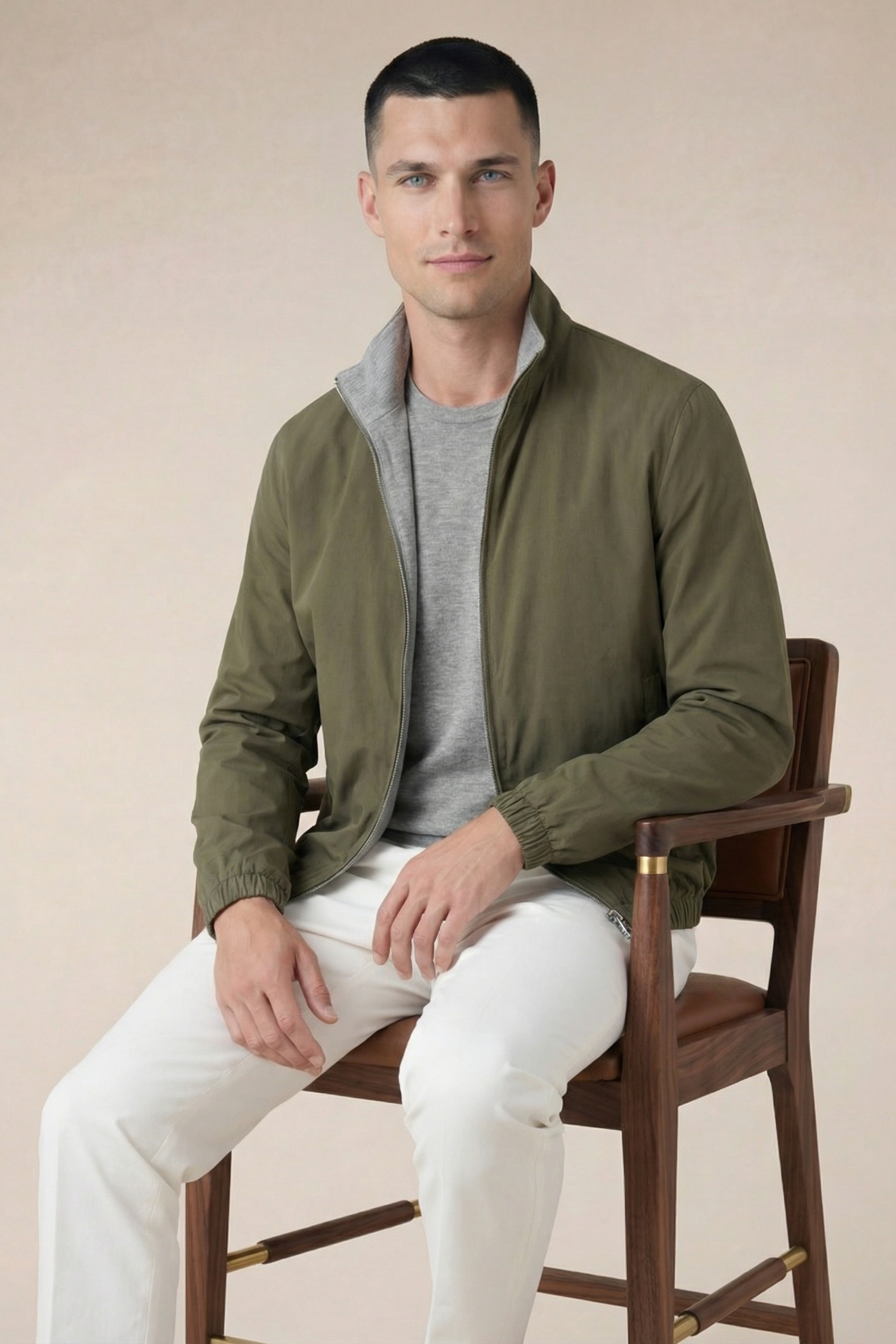 Reversible Jacket Olive Green