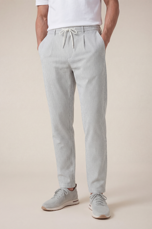 Seersucker Trousers Light Green