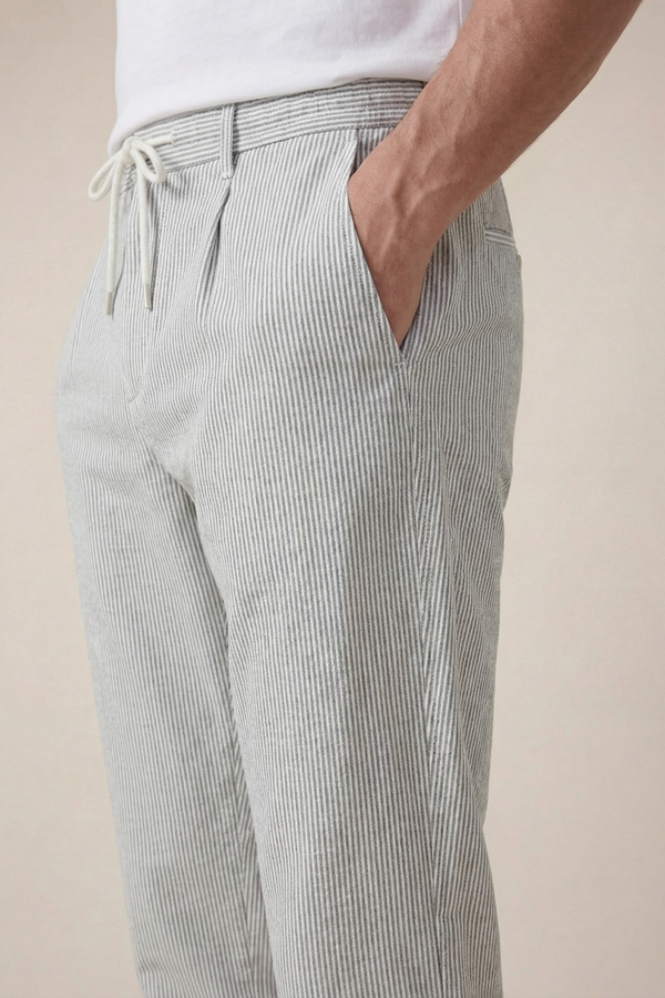 Seersucker Trousers Light Green