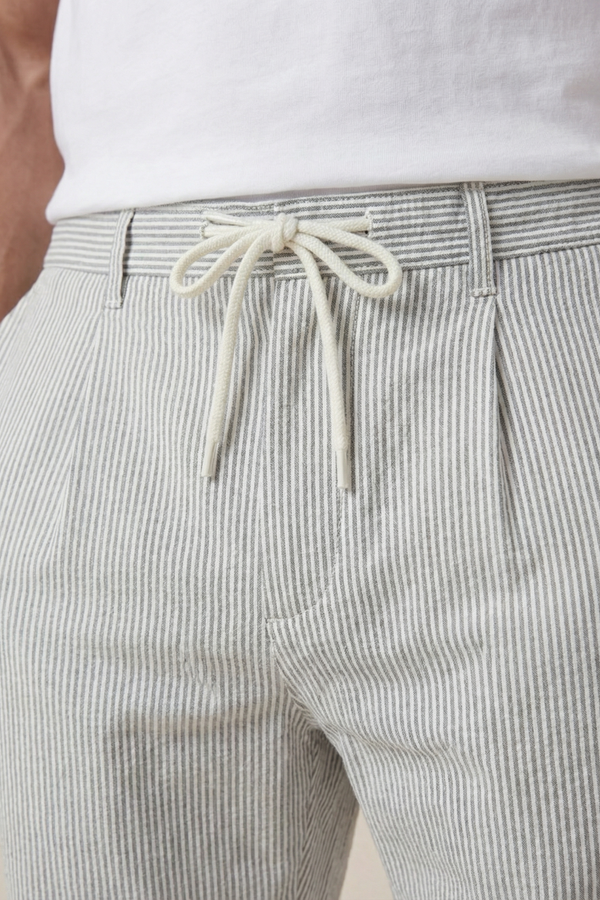 Seersucker Trousers Light Green