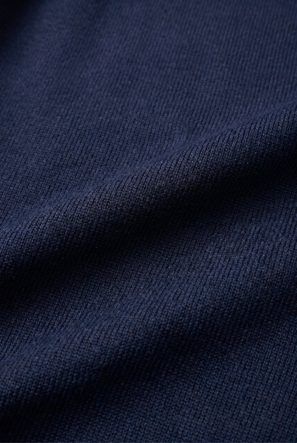 Merino Quarter Zip Navy