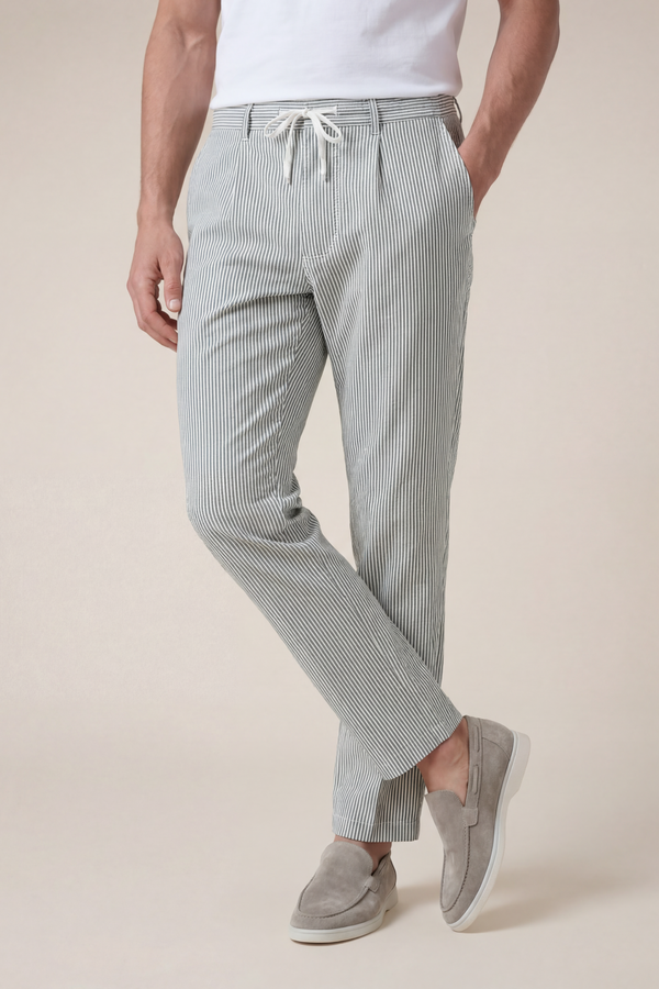 Seersucker Trousers Green