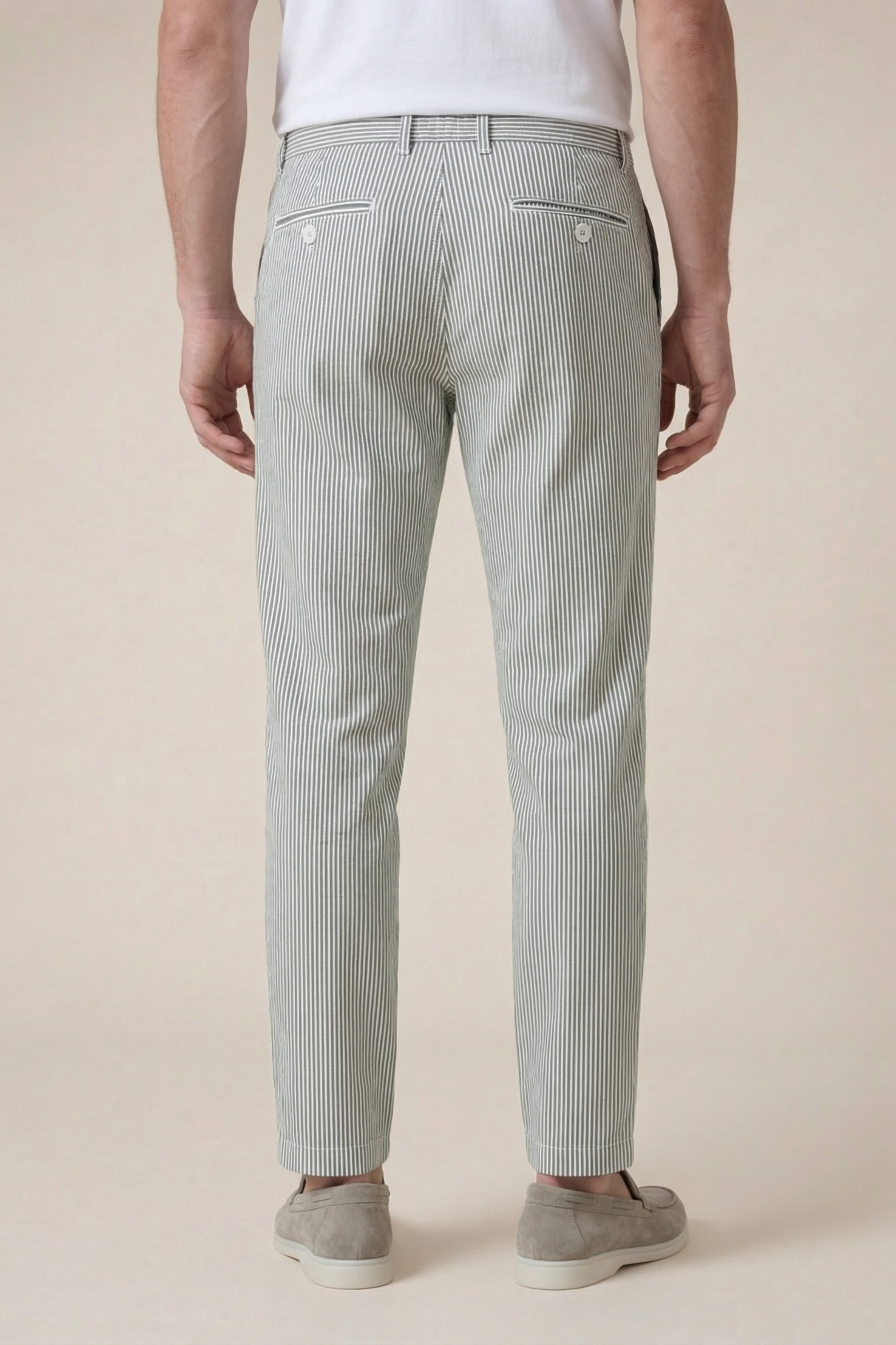 Seersucker Trousers Green