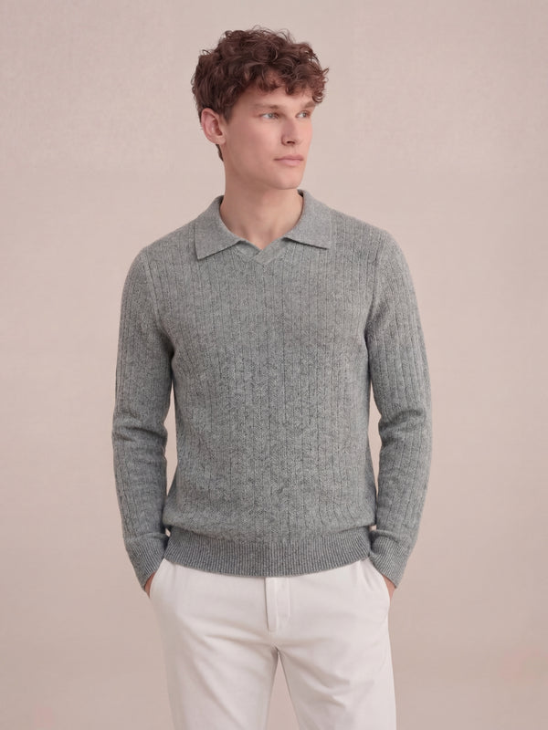 Milano Knit Polo Grey