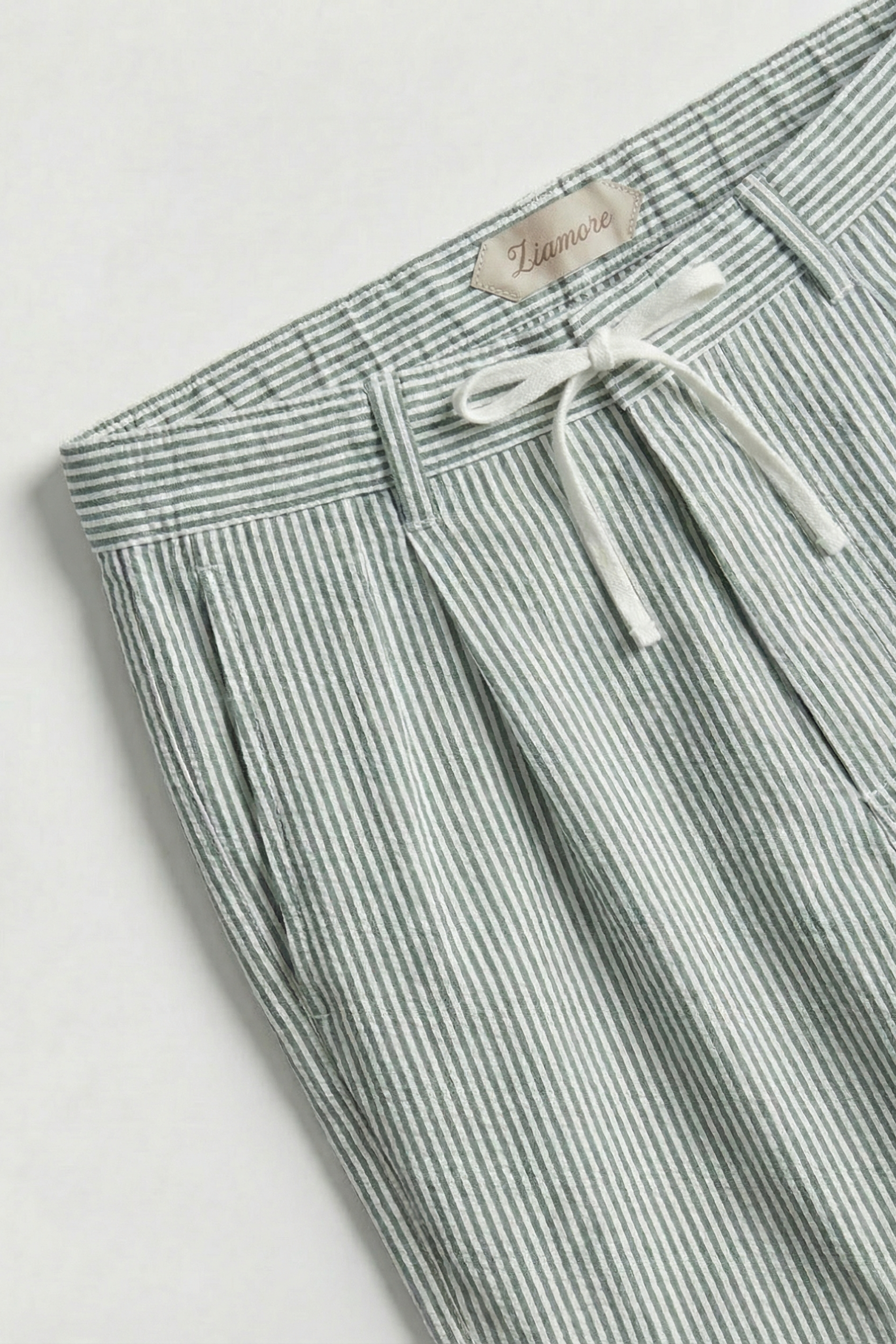 Seersucker Trousers Green