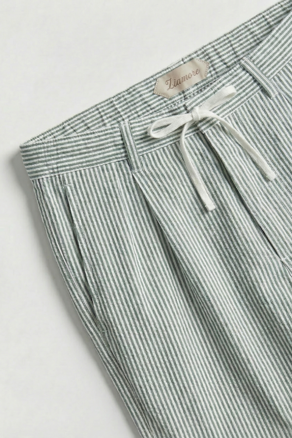 Seersucker Trousers Green