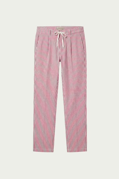 Seersucker Trousers Red