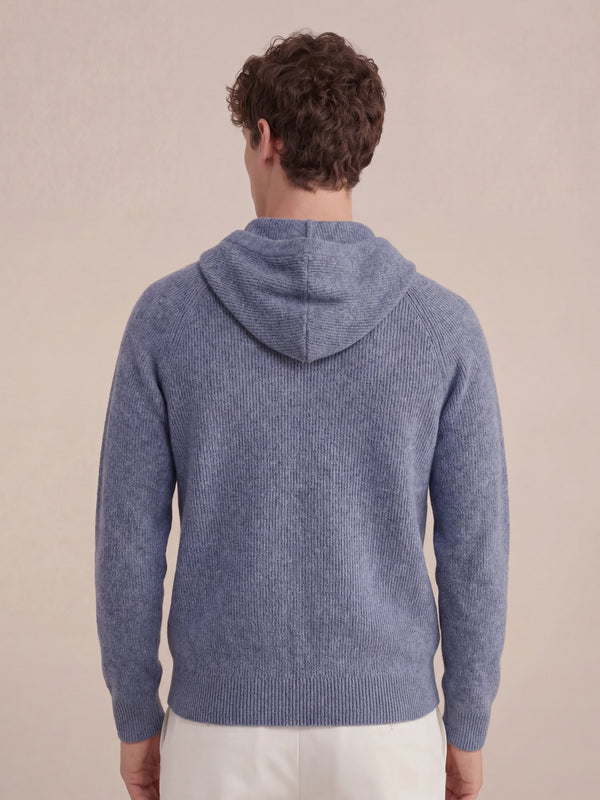 Cortina Knit Hoodie Blue