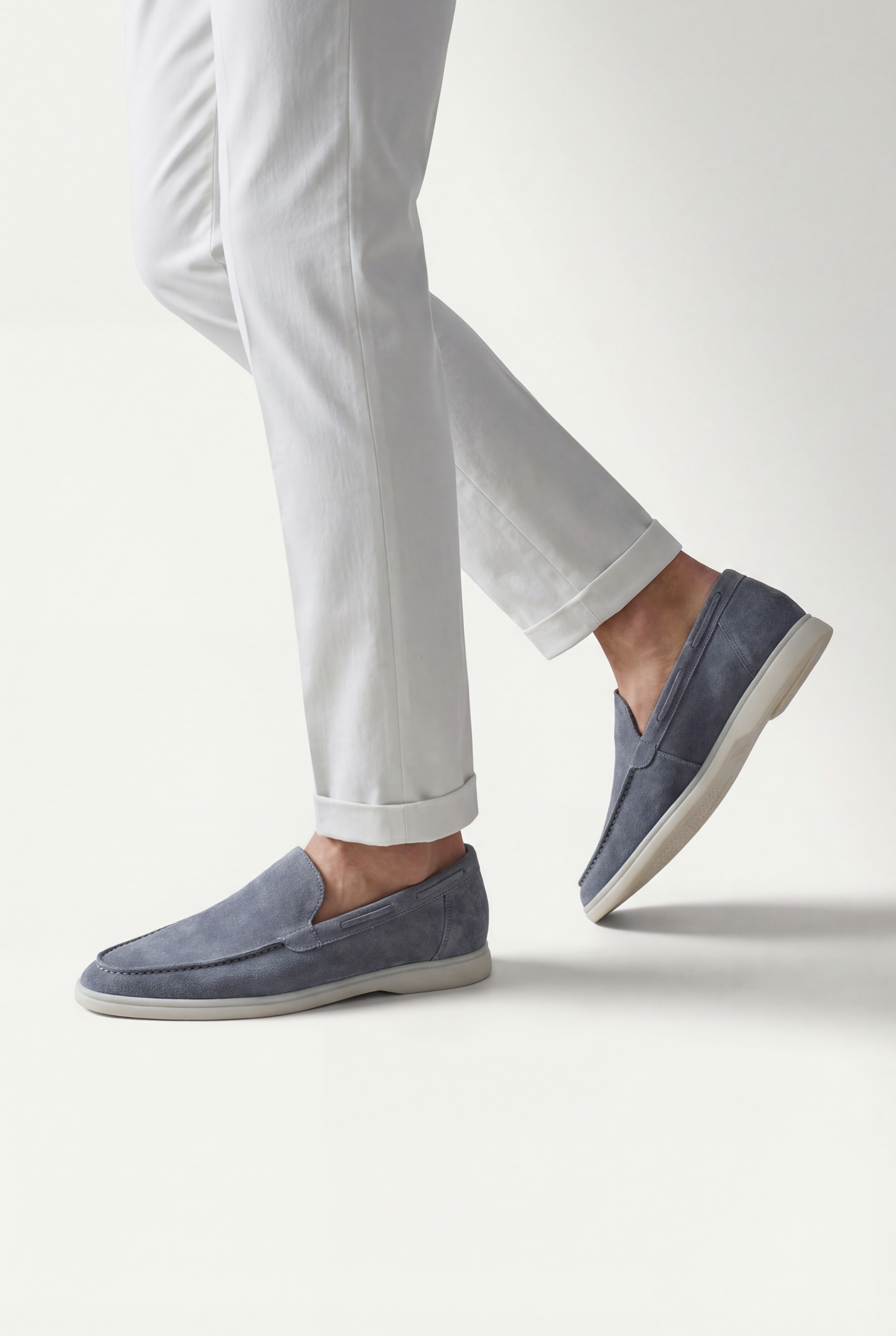 Amalfi Classic Suède Loafer Baby Blue