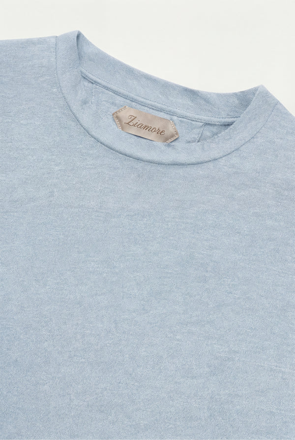 Amalfi Linen Tee Baby Blue
