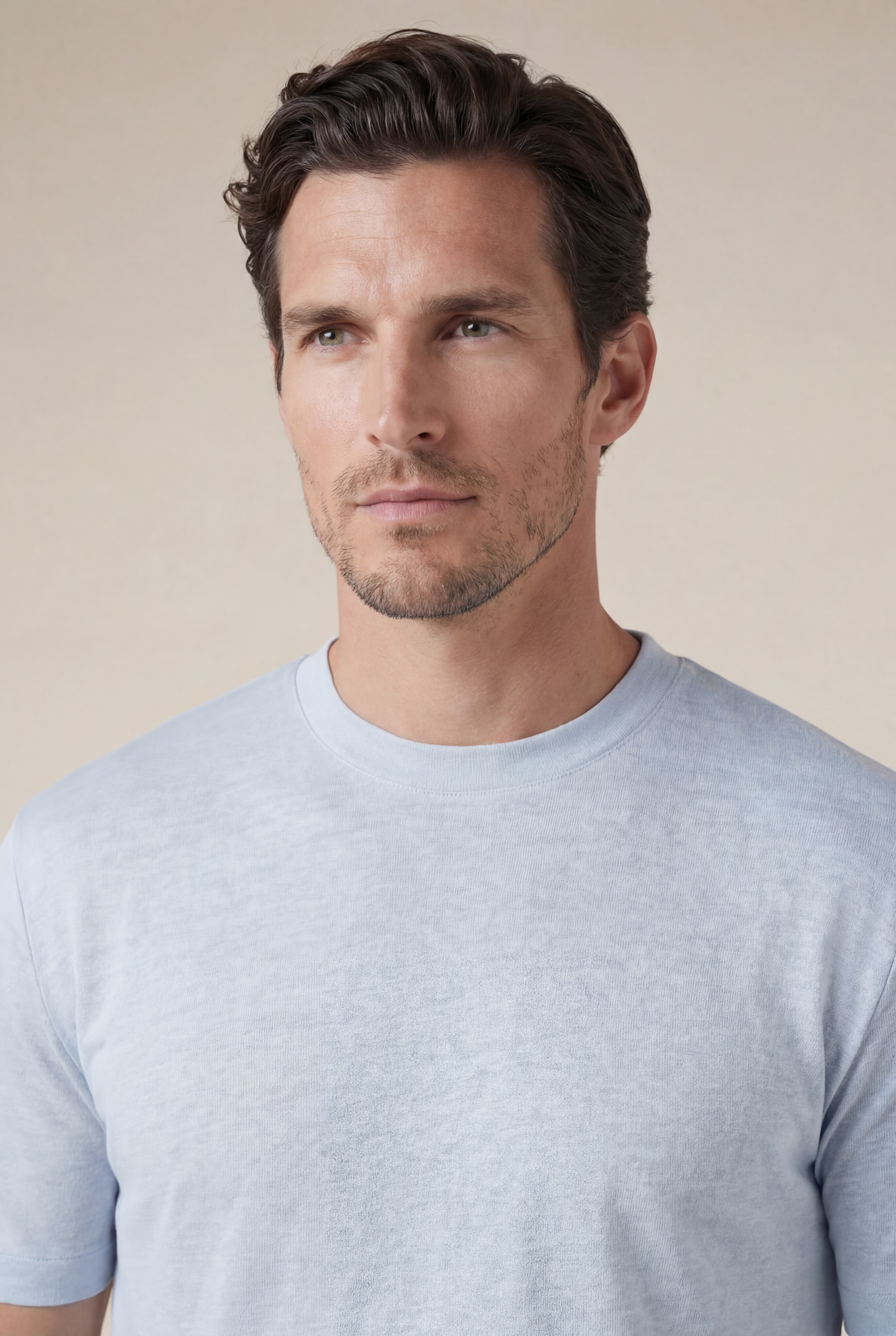 Amalfi Linen Tee Baby Blue