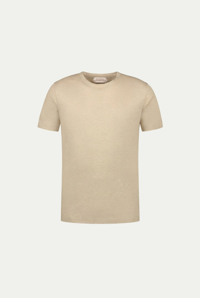 Amalfi Linen Tee Beige