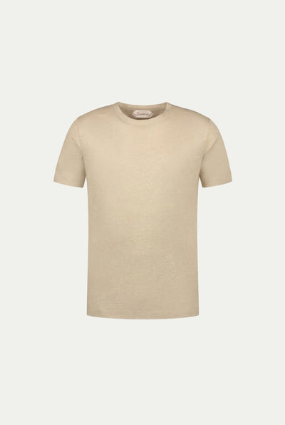 Amalfi Linen Tee Beige