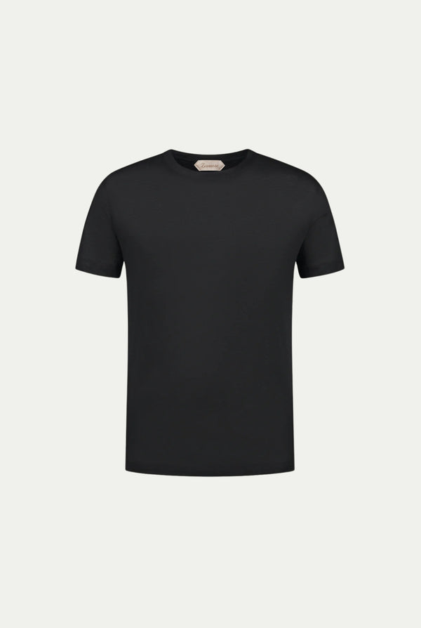 Amalfi Linen Tee Black
