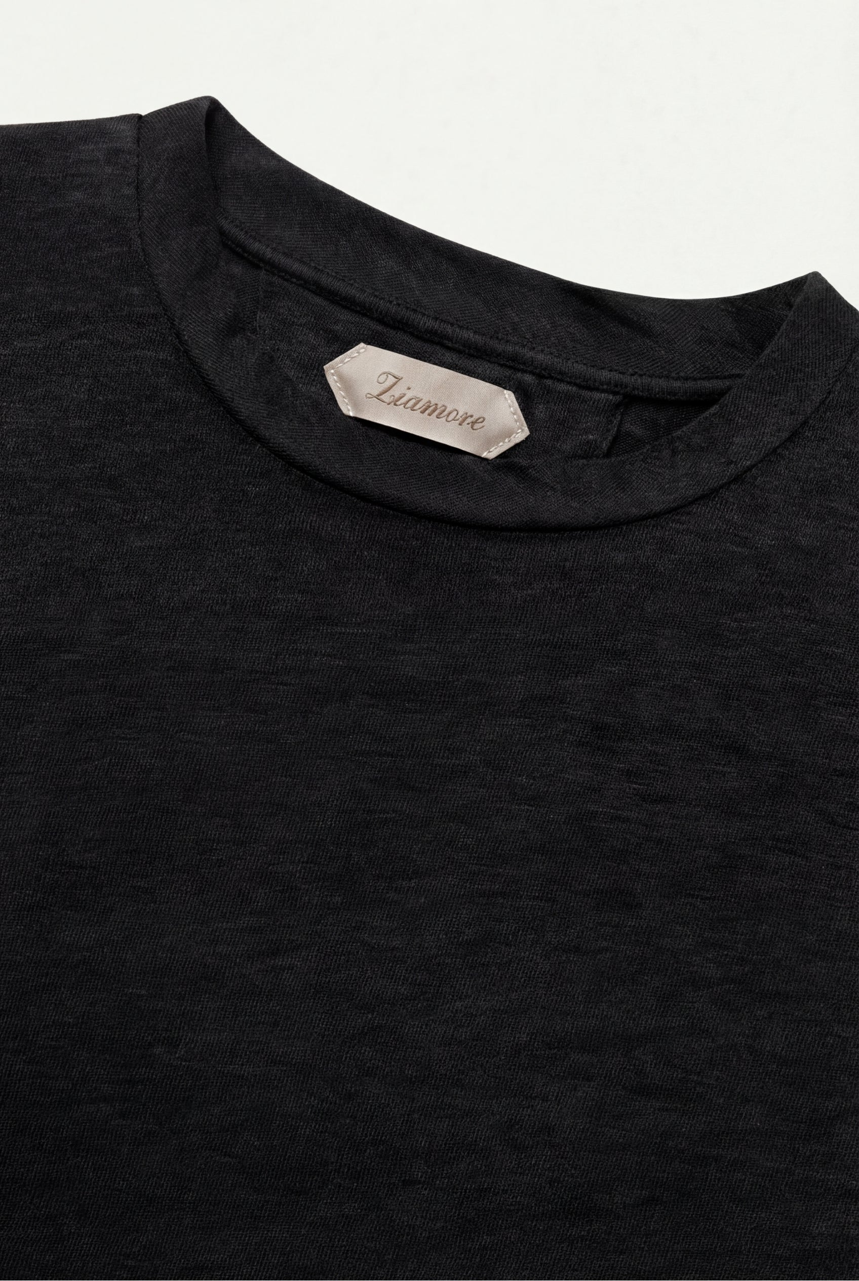 Amalfi Linen Tee Black