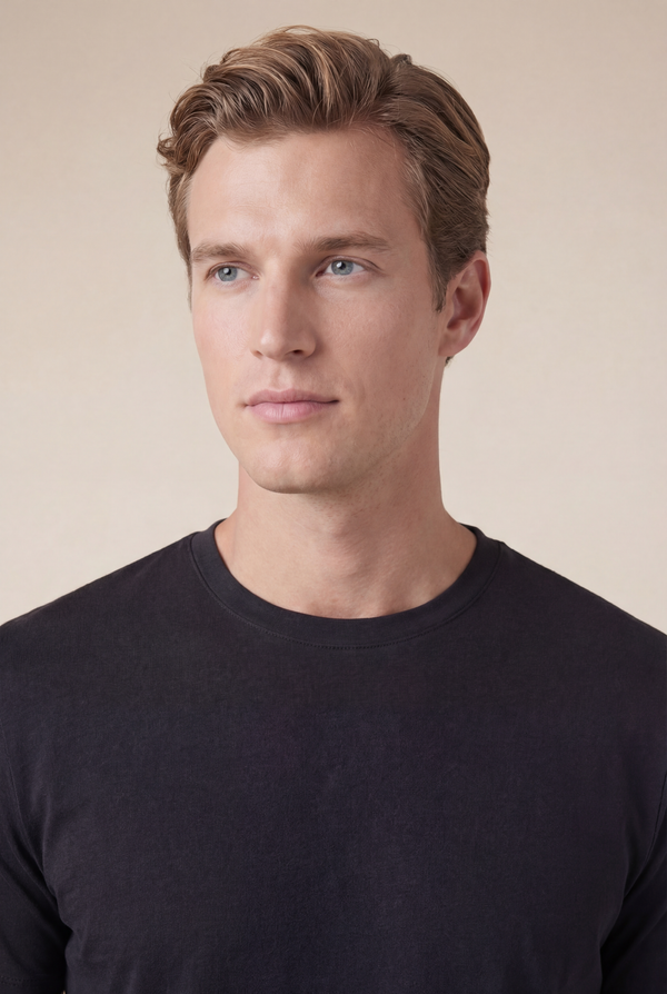 Amalfi Linen Tee Black