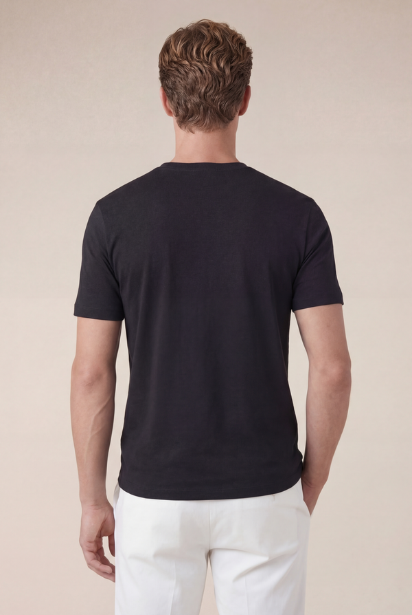 Amalfi Linen Tee Black