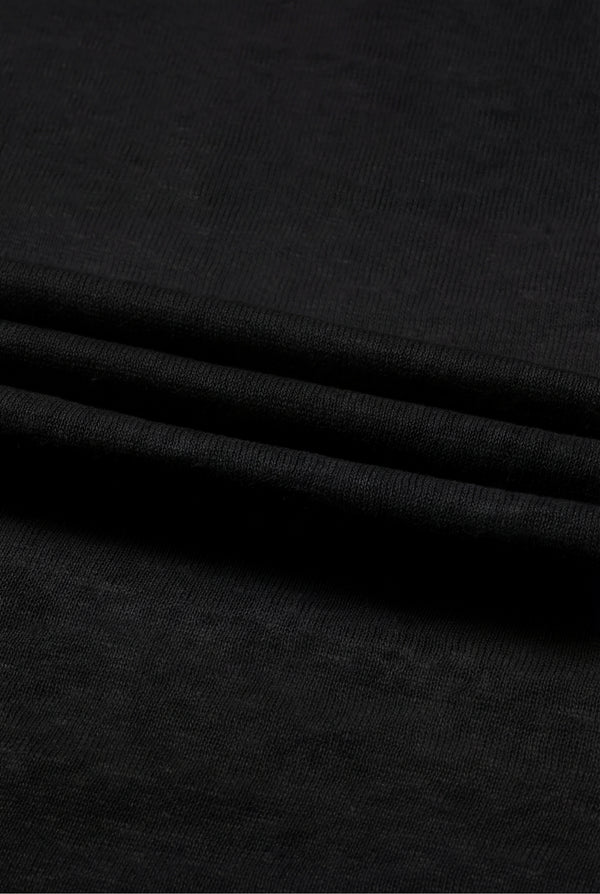 Amalfi Linen Tee Black