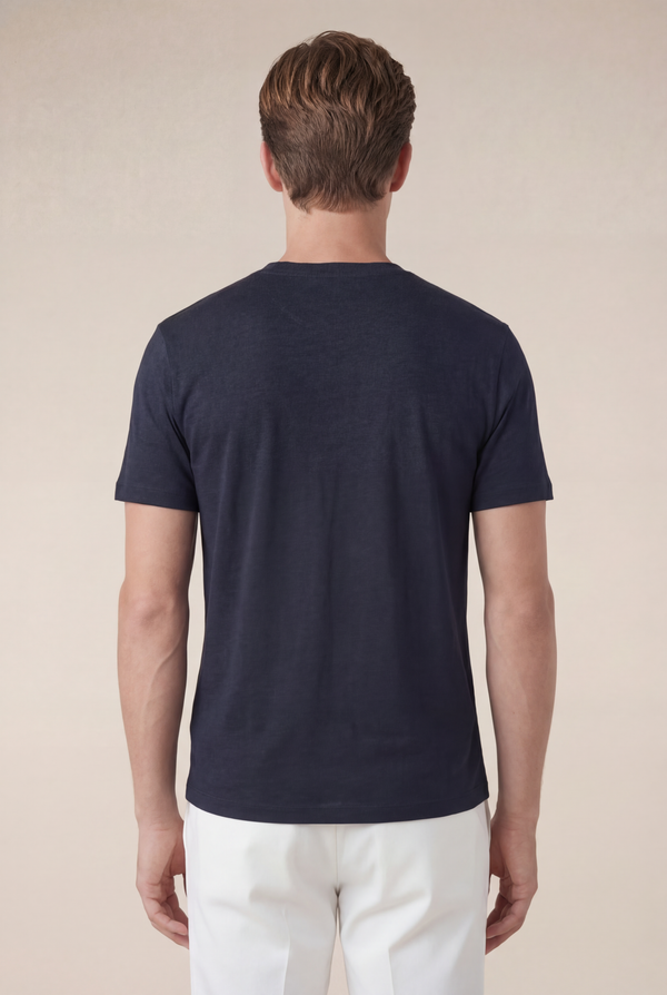 Amalfi Linen Tee Navy