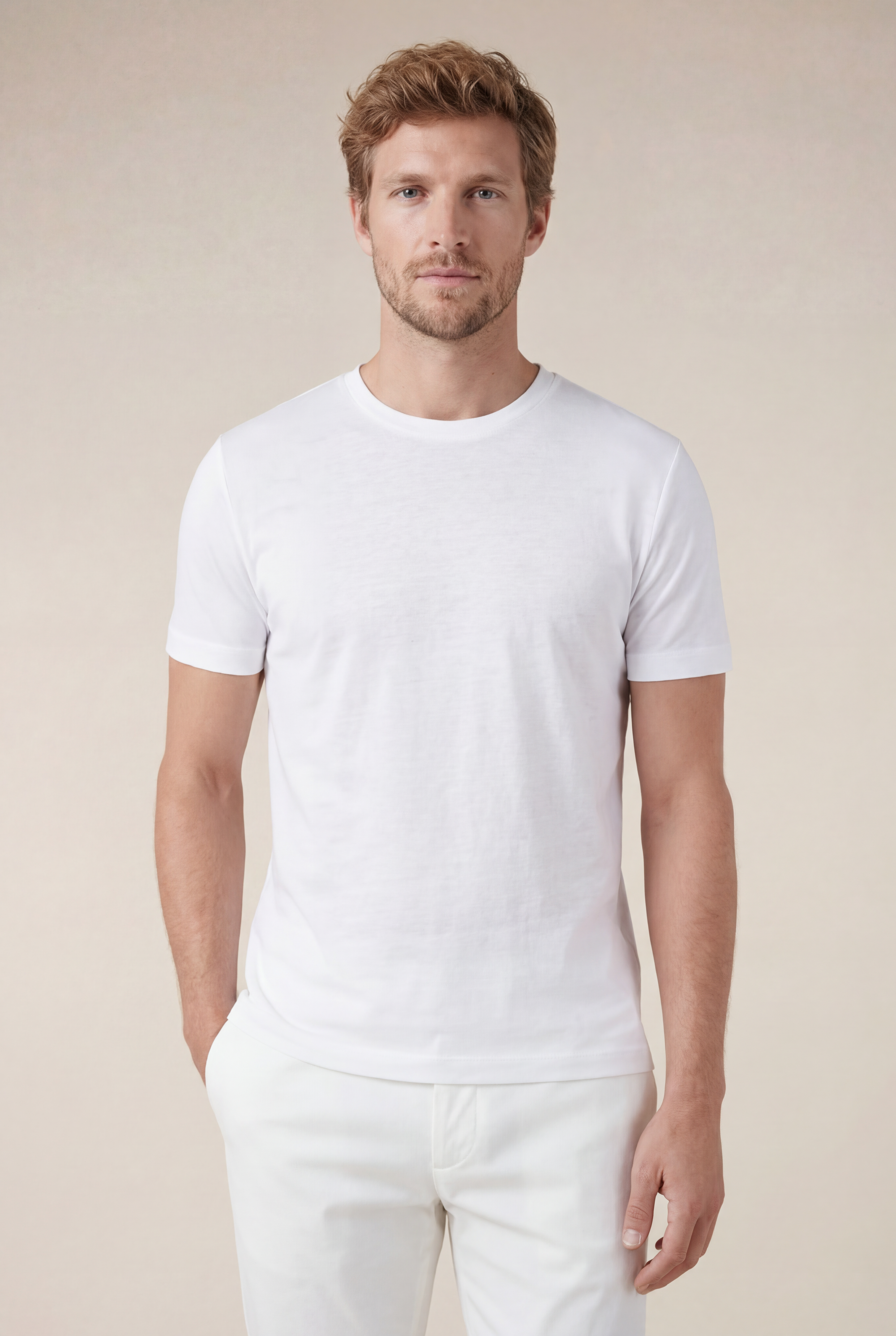 Amalfi Linen Tee White