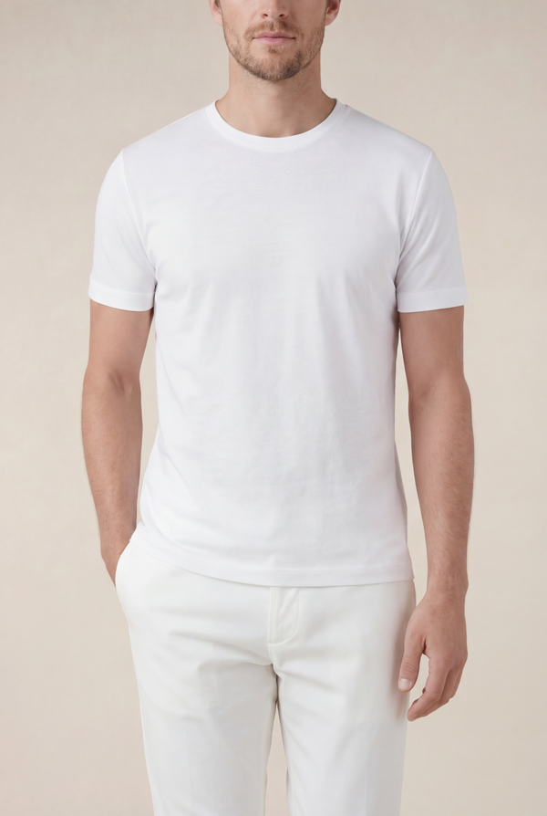 Amalfi Linen Tee White