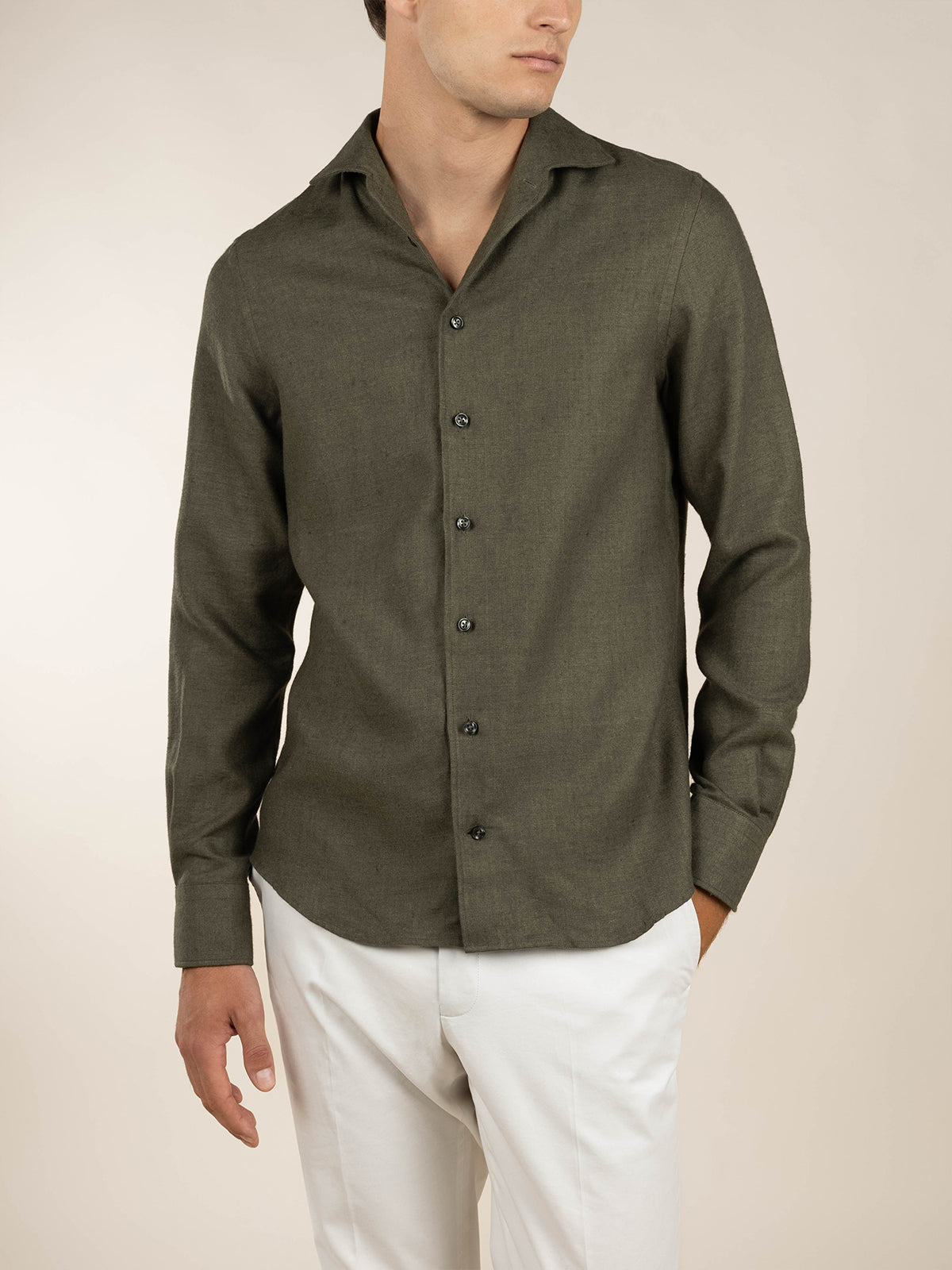 Linen Seaside Shirt Shirt Olive